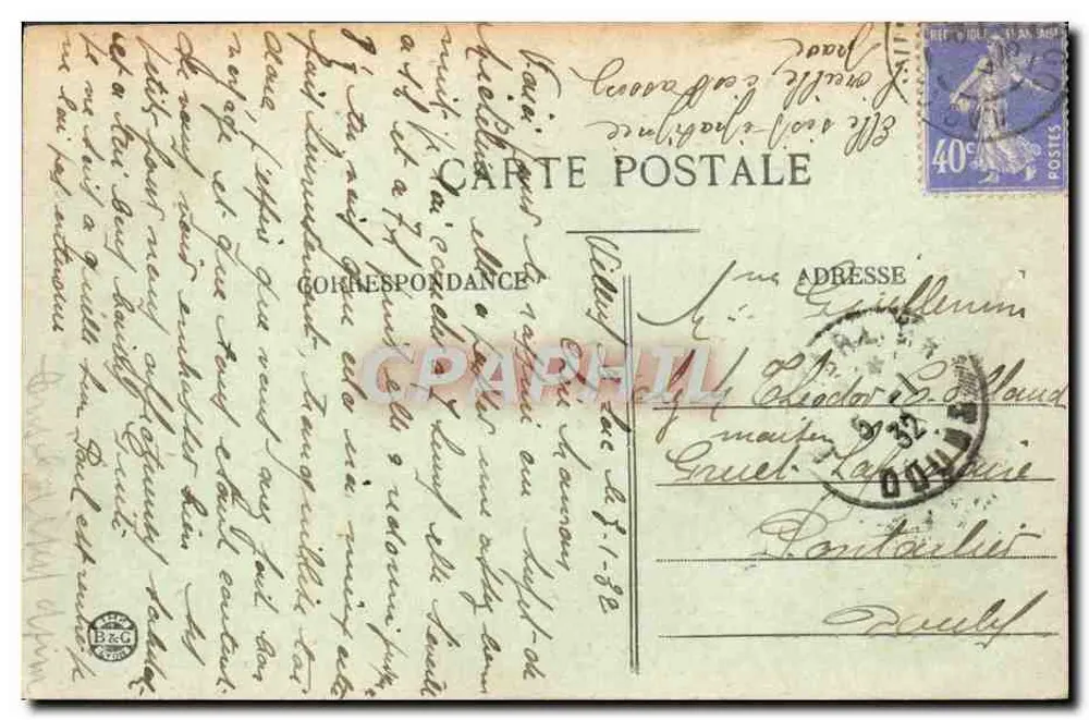 Grenoble — Place Victor-Hugo und die Wälder — Graphephil - Rückseite