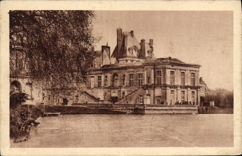 Schloss Fontainebleau — Der Teich und das Alte Theater — Thibault Kunstedition - Vorderseite