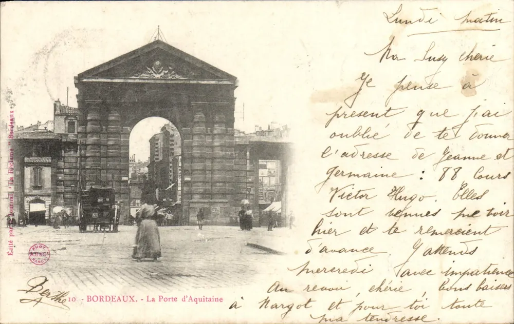 Bordeaux — A Porta d'Aquitânia — Editado pelo Jornal 'La Réclame' — n°10 - Frente