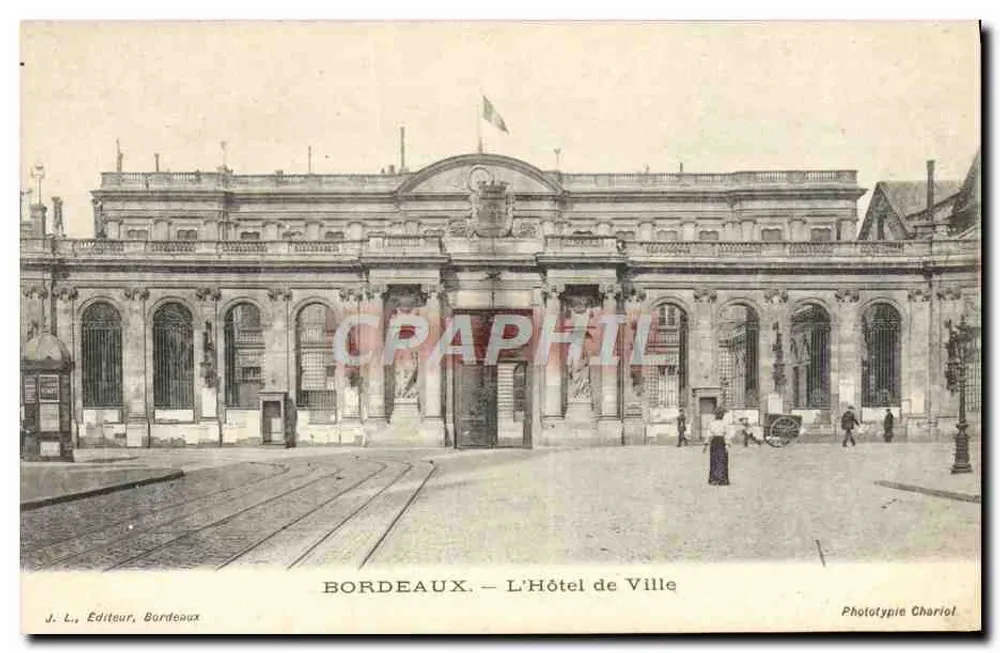 Bordeaux — O Hotel de Ville — J. L., Editor, Bordeaux - Frente