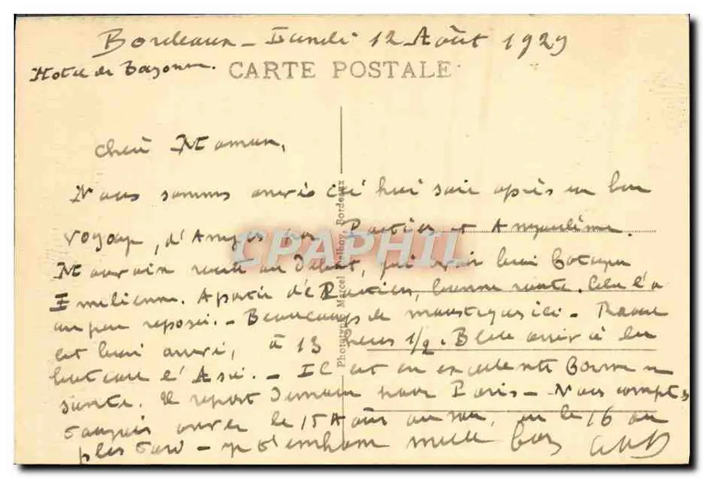 Bordeaux - Os Quais (lado Sul) — vista portuária com guindastes e trem — editor Yabled, n° 35 - Verso