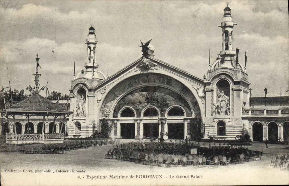 Exposição Marítima de BORDEAUX - O Grande Palácio — Coleção Gorce, fot.-édit., Talence (Gironde) - Frente