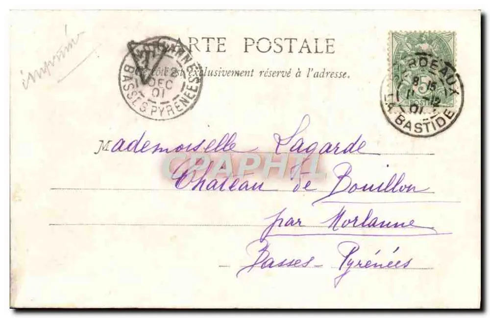 Bordeaux - La Porte Bourgogne — edita dal Giornale 'La Région' — n°25 - Verso