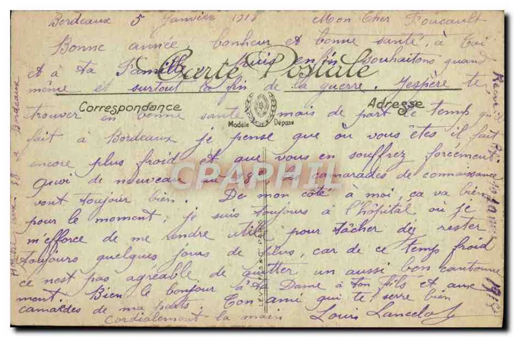 Bordeaux — O Hotel de Ville — Selecta, n° 46 - Verso