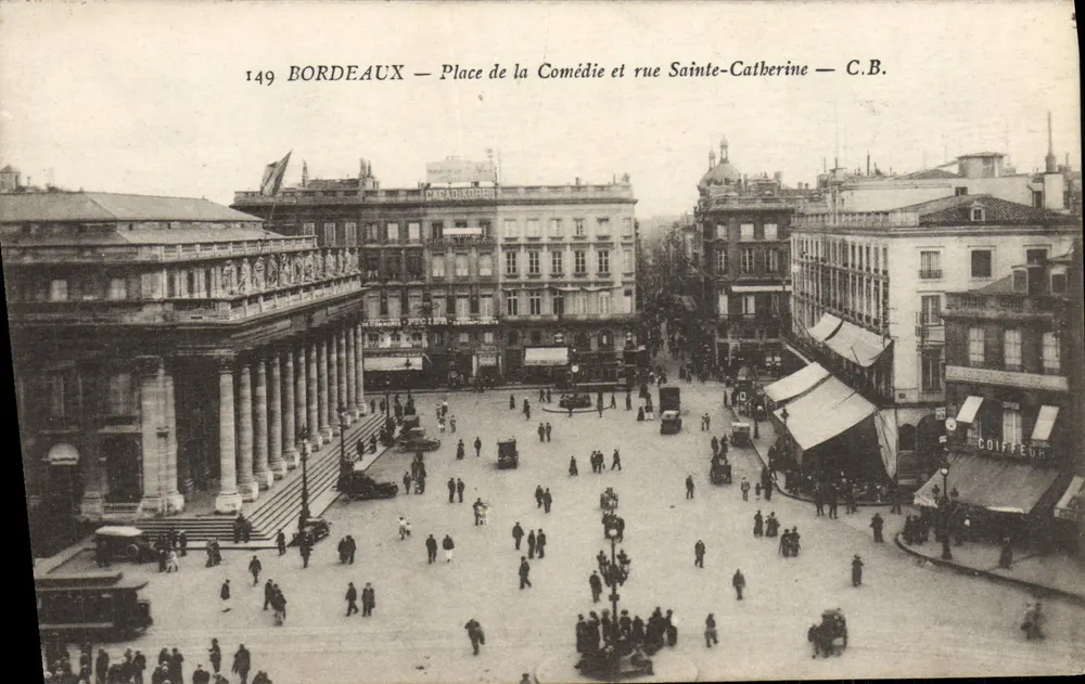 Bordeaux — Place de la Comédie und rue Sainte-Catherine — C.B. — n° 149 - Vorderseite
