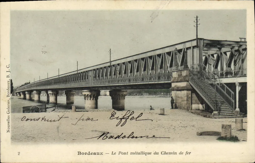Bordeaux — Die Eisenbrücke der Eisenbahn — Von Eiffel gebaut - Vorderseite