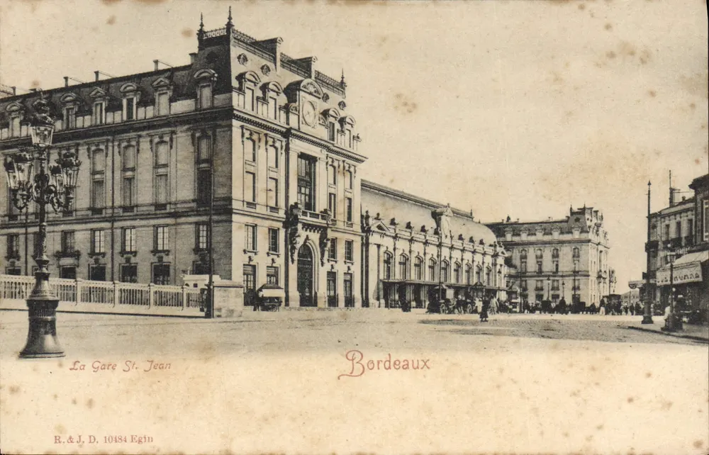 A Estação Saint-Jean — Bordeaux — R. & J. D. 10484 Eglin - Frente