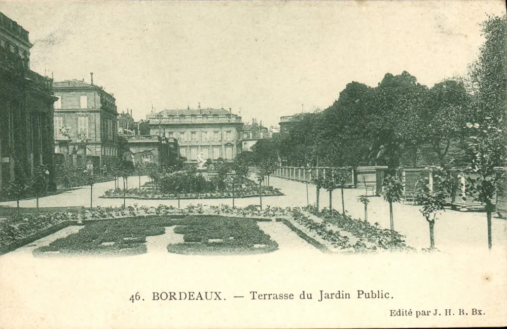 Bordeaux — Terraço do Jardim Público — Editado por J. H. Bx. - Frente