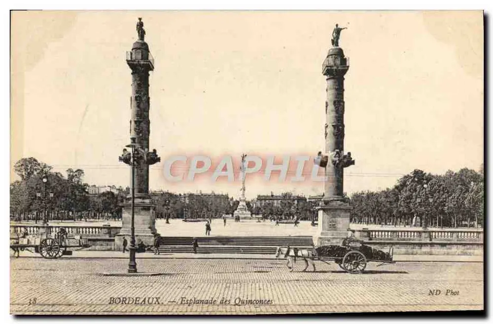 Bordeaux — Esplanade dos Quinconces — ND Phot - Frente