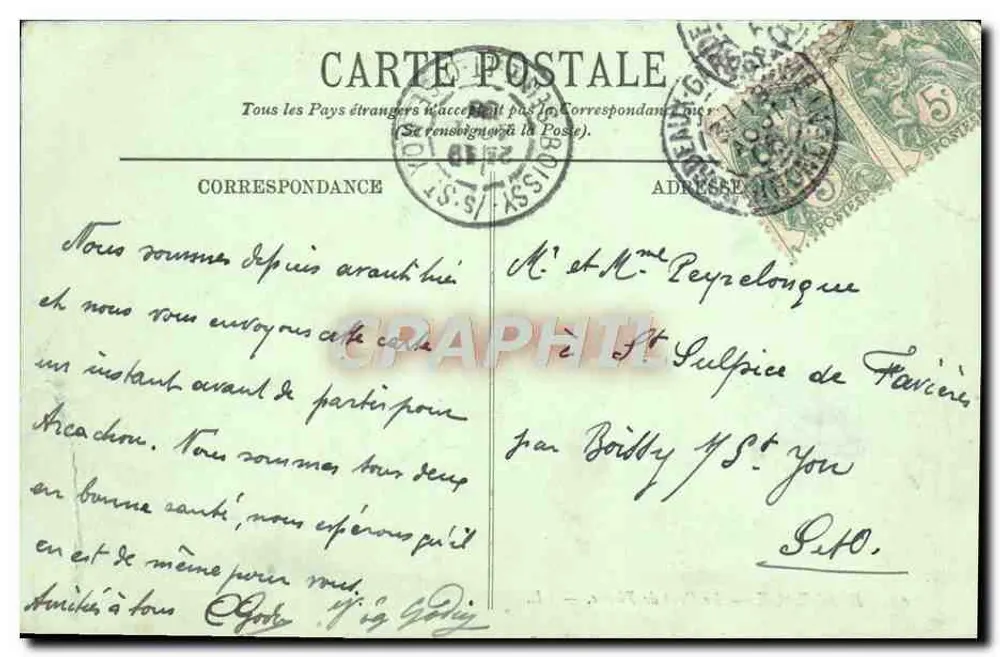 Bordeaux — Le Pont de Pierre — LL. 68 - Verso