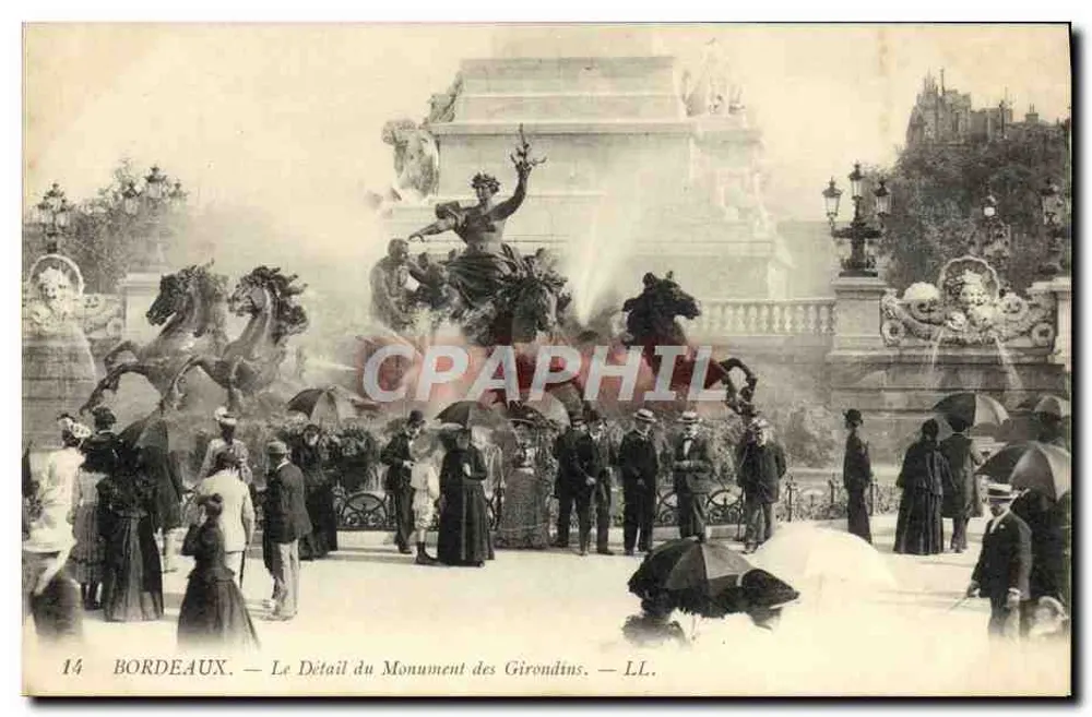 Bordeaux — Detail des Denkmals der Girondins — LL. - Vorderseite