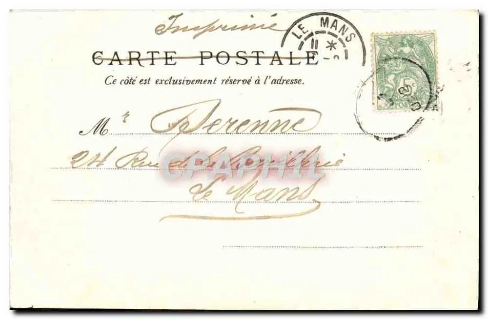 Bordeaux. Praça e avenidas de Tourny — V.P. No 376 — editor não identificado - Verso