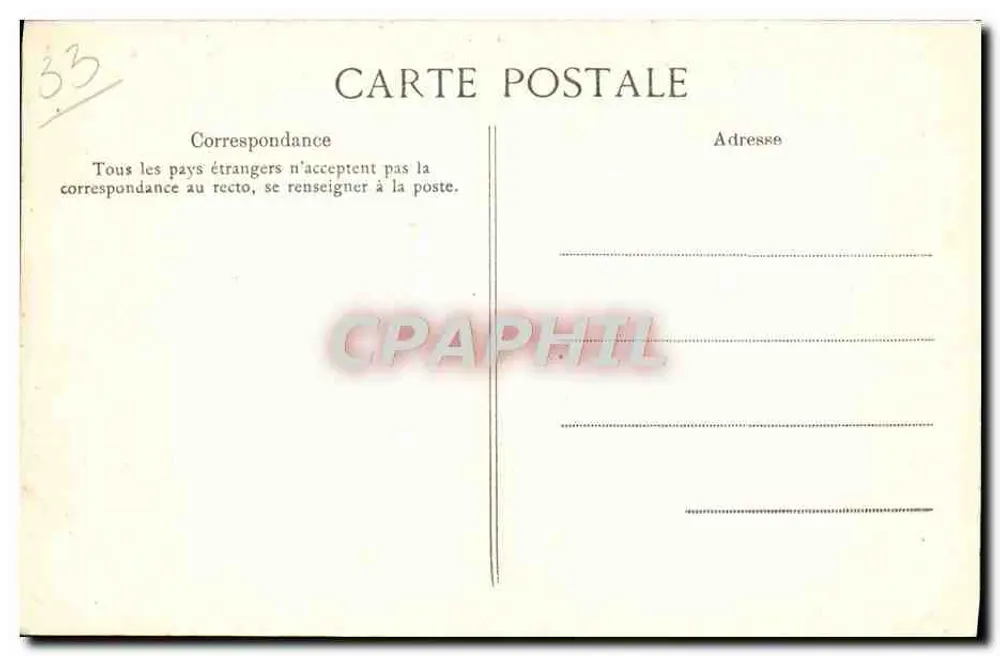 Bordeaux — Ansicht des Großen Stadtschauspiels — Marcel Delbroy, Verlag, Bordemas - Rückseite