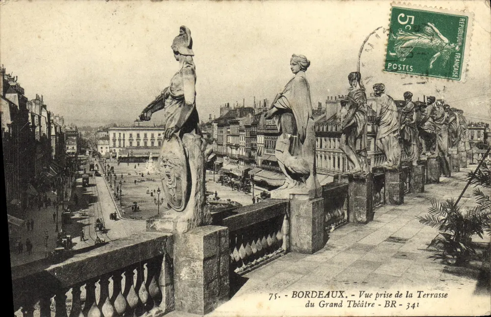 BORDEAUX - Ansicht von der Terrasse des Grand Théâtres - BR - 341 - Vorderseite