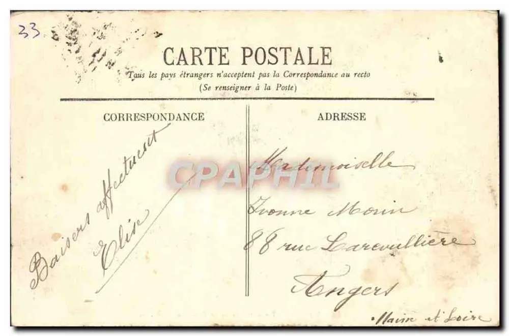 Bordeaux — O Hotel da Alfândega — Marcel Delbouy, fototipia, Bordeaux, n°97 - Verso