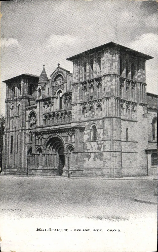Bordeaux - Kościół Świętego Krzyża — wydawca Staerck, nr 718 - Awers
