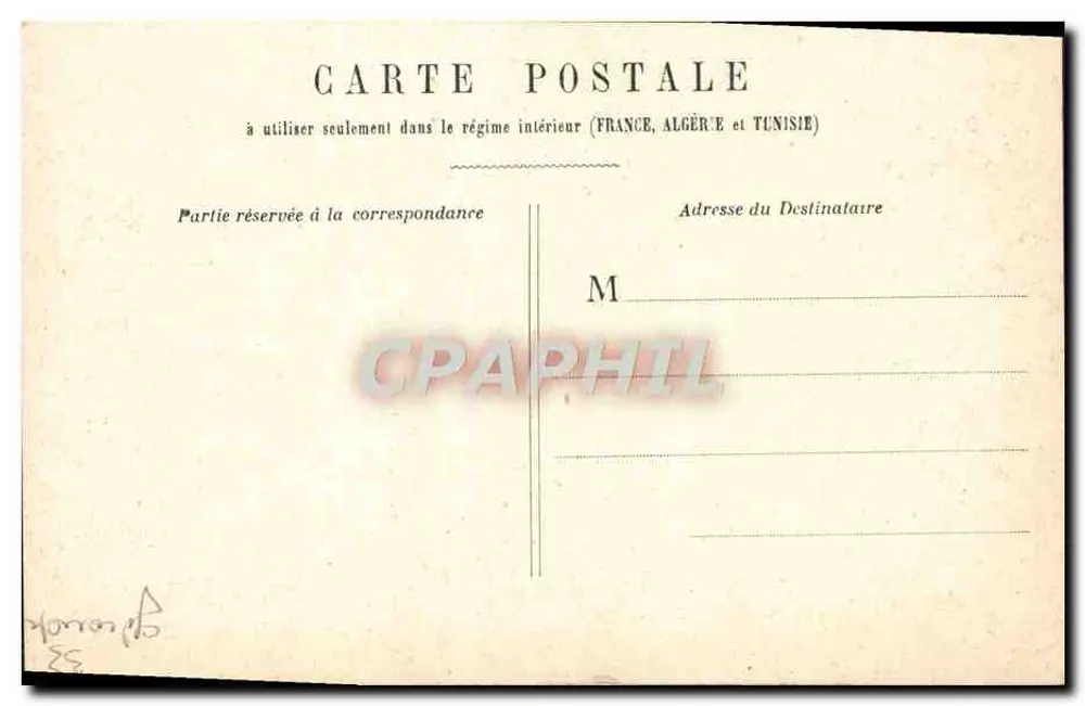 Bordeaux — Igreja de São Bruno — vista do edifício com seu sino e praça movimentada — editor não visível, número de série 49 - Verso