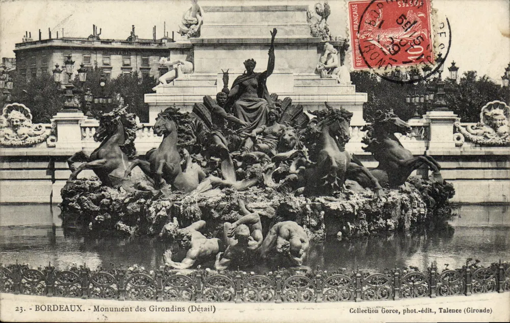 Bordeaux - Monument dos Girondins (Detalhe) — Coleção Gorce, fot.-édit., Talence (Gironde) - Frente