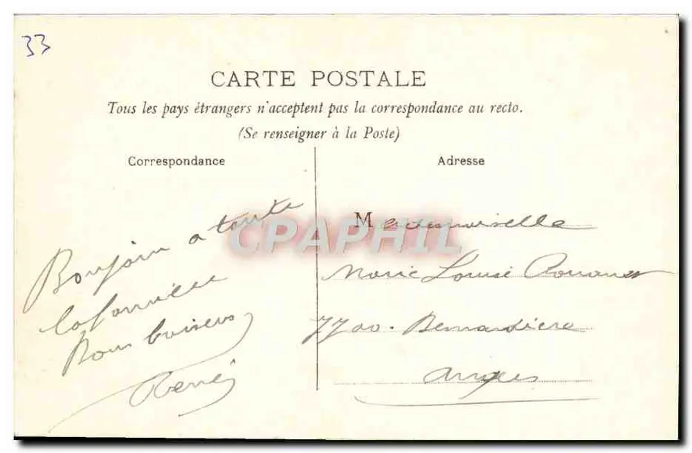 Bordeaux - Die Fontaine des Trois Grâces (Place de la Bourse) — PP. n°84 - Rückseite