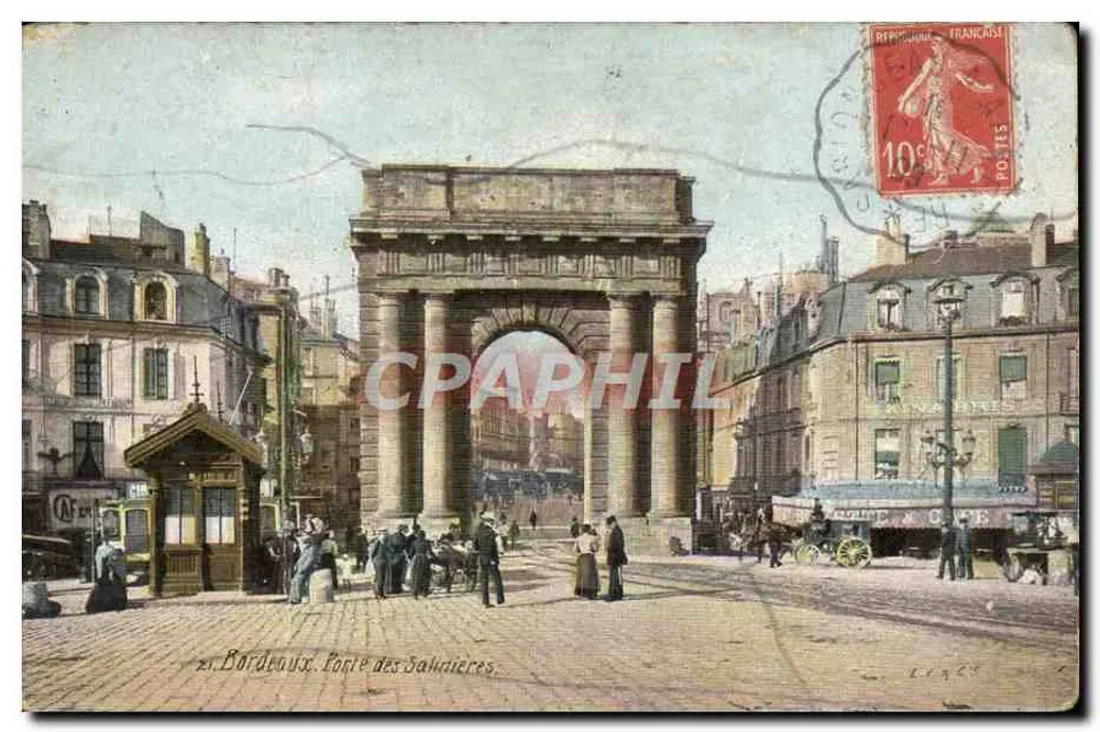 Bordeaux. Porte des Salinaires — éditeur imprimeur non visible, n° de série 21 - Frente