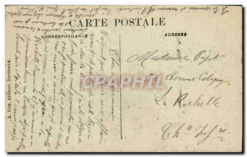 Bordeaux — O Ponte de Pierre — A.H. 58 - Verso
