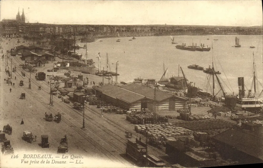 Bordeaux — Die Quais. Ansicht vom Zollamt — LL. Nr. 126 - Vorderseite