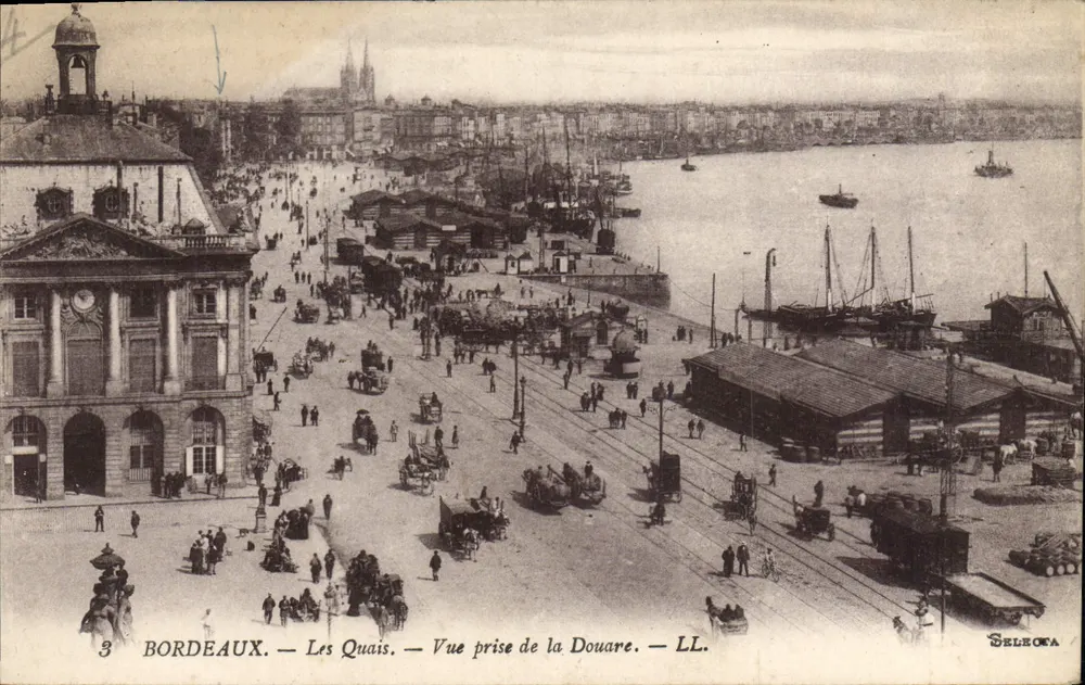 Bordeaux — Die Kais — Ansicht vom Douare — LL. — Verlag: SELLEOCA - Vorderseite