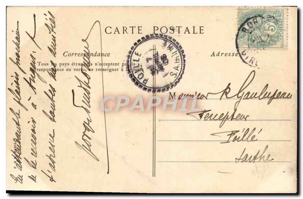 Bordeaux. 12 — Ruínas do Palácio Gallien — Editor não identificado - Verso