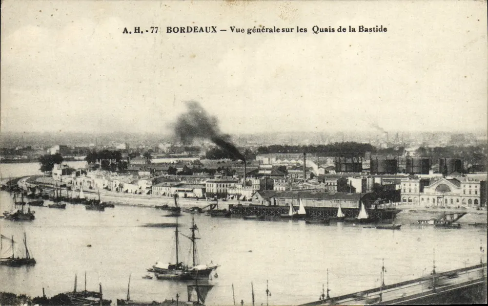 Bordeaux — Allgemeiner Blick auf die Quais de la Bastide — A.H. 77 - Vorderseite