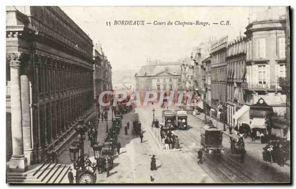 Bordeaux — Cours du Chapeau-Rouge — C.B. - Frente