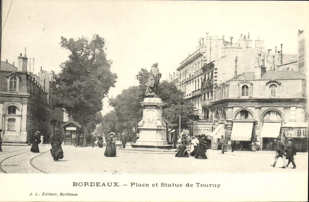 Bordeaux — Praça e Estátua de Tourny — J. L. Editor, Bordeaux - Frente