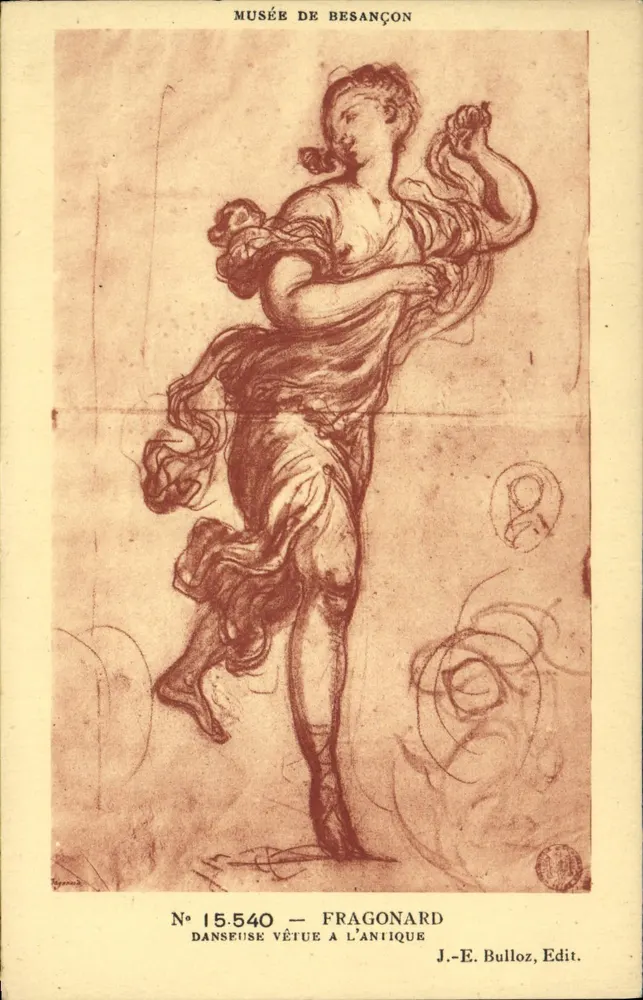 Tänzerin in antiker Kleidung — Fragonard — J.-E. Bulloz, Verleger - Vorderseite