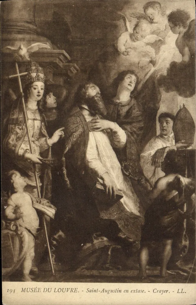 São Agostinho em êxtase — Museu do Louvre — Crayer — n°194 - Frente
