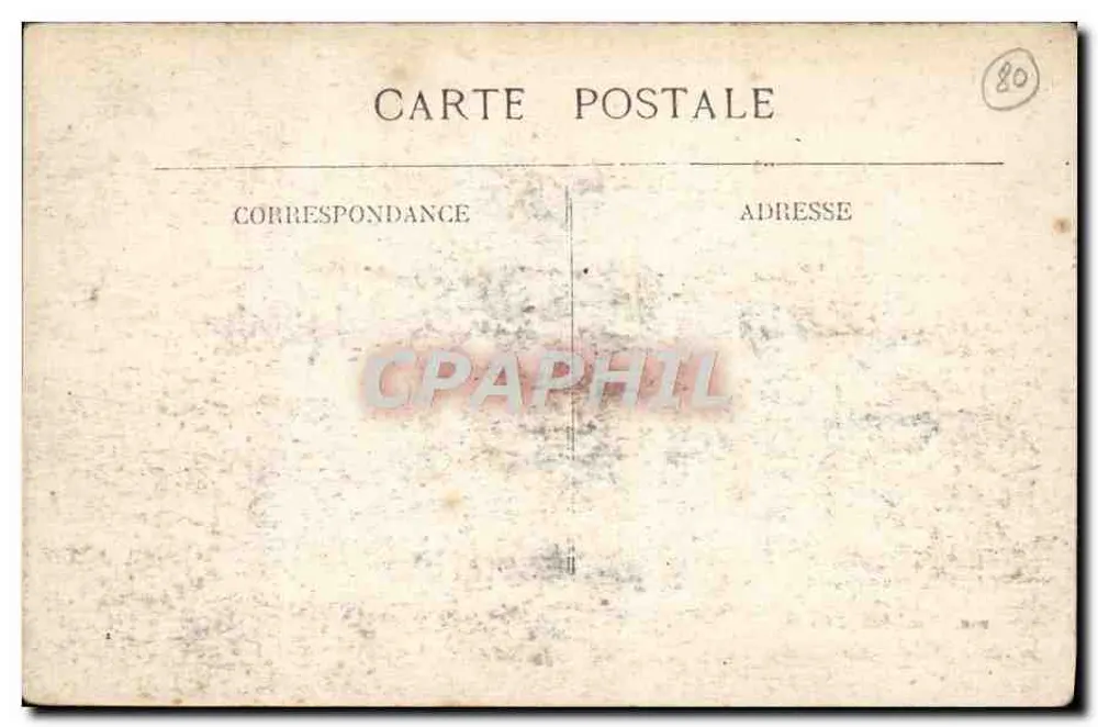 Carta postal — verso visível — editor desconhecido, n° de série 80 - Verso