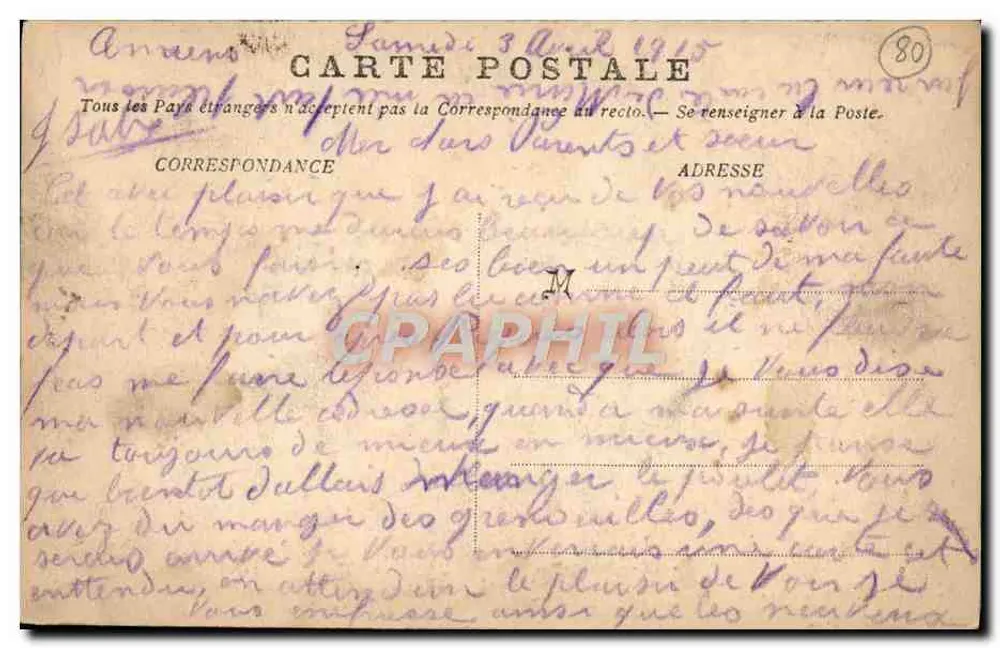 Amiens — L'Hôtel de Ville — O. Haequart, fot. editore - Verso