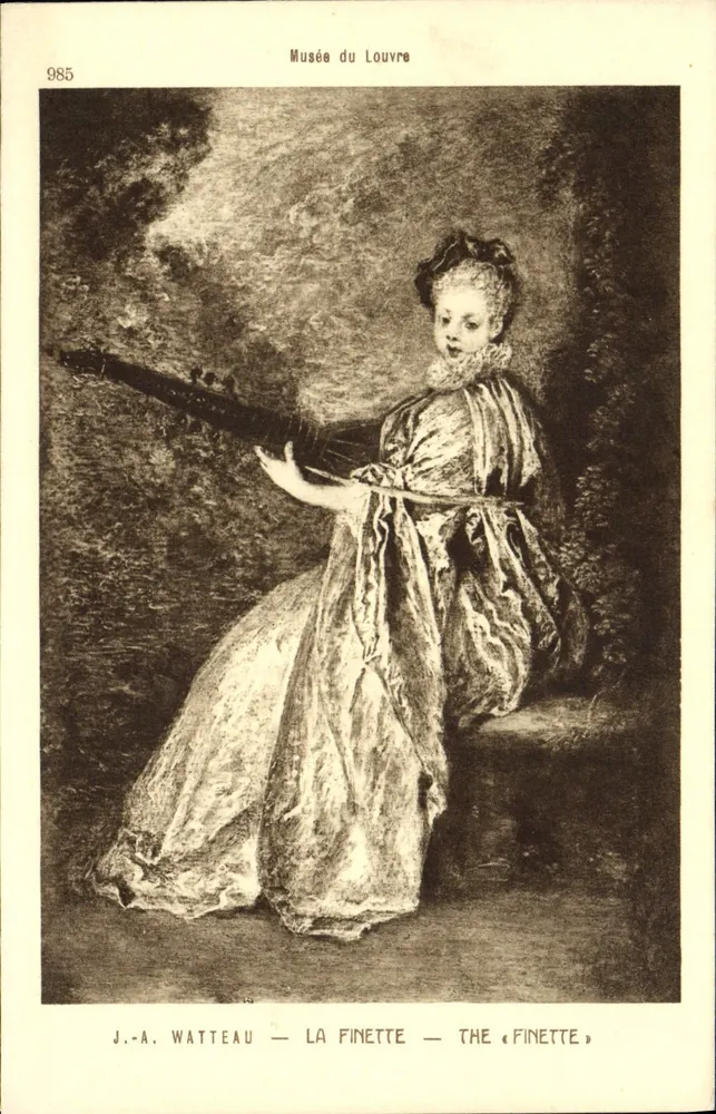 La Finette — J.-A. Watteau — Museu do Louvre — n° 985 - Frente