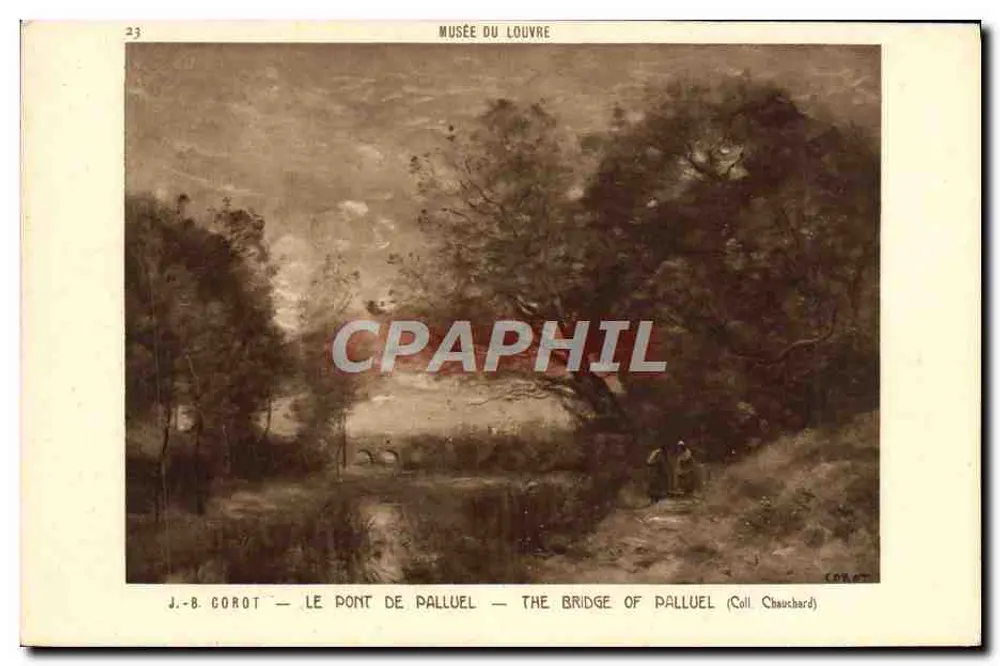 J.-B. Corot — Der Brücke von Palluel — Musée du Louvre - Vorderseite