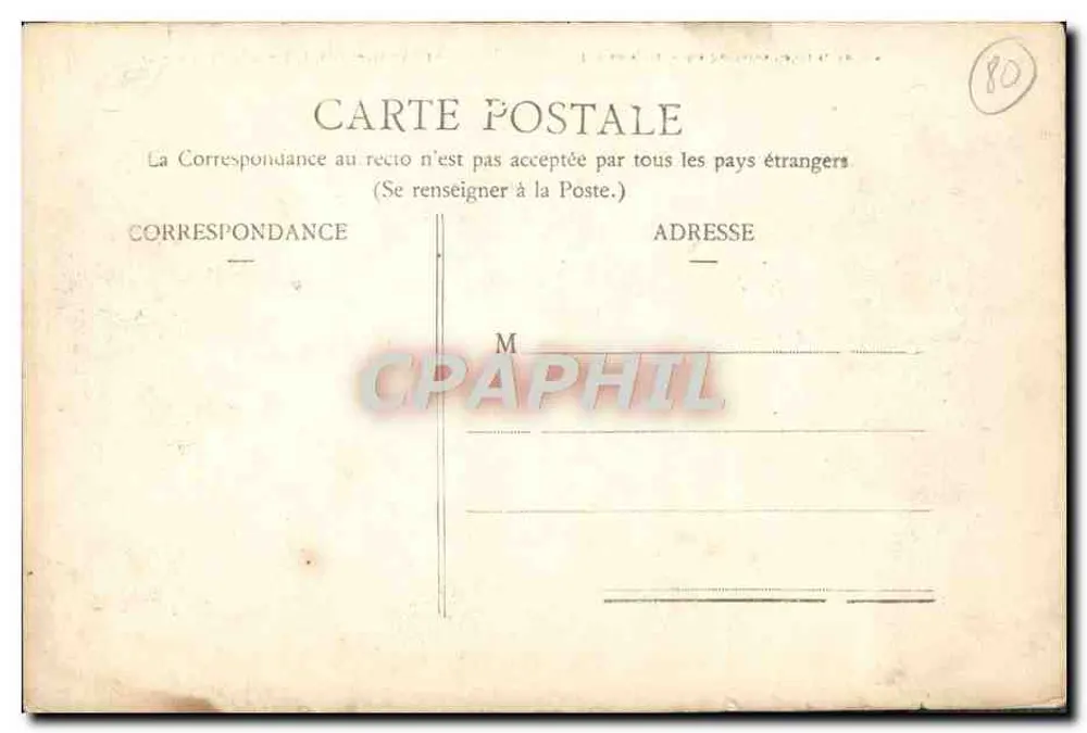 Amiens - O Hotel de Ville — Edição especial das Nouvelles Galeries, Amiens, n°6 - Verso