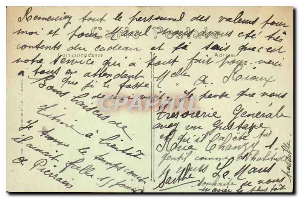 Amiens — Szkoła Normalna Nauczycieli — ND. Fot. n° 119 - Rewers
