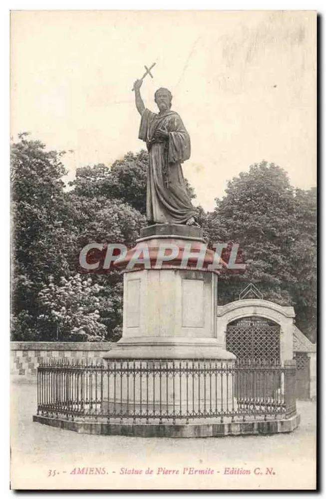 अमियन्स — पियर द अर्मिट की प्रतिमा — संस्करण C. N. - आगे