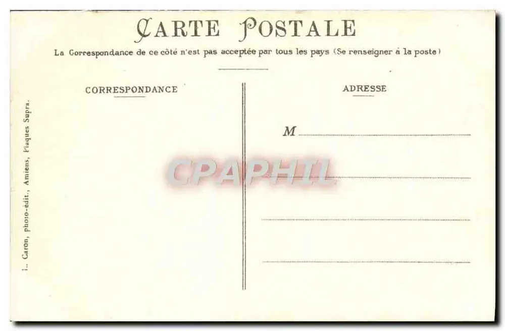 Amiens — Palácio de Justiça — Objectifs Lacour-Berthiot, n°377 - Verso