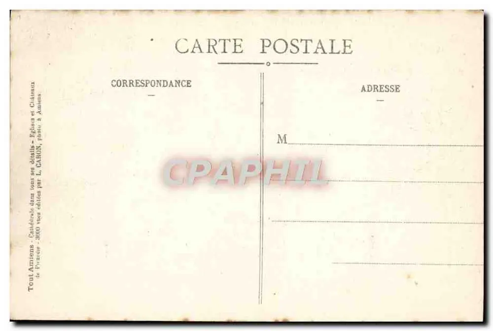 Amiens - Palácio de Justiça - Objetivos Goerz, n° 377 - Verso