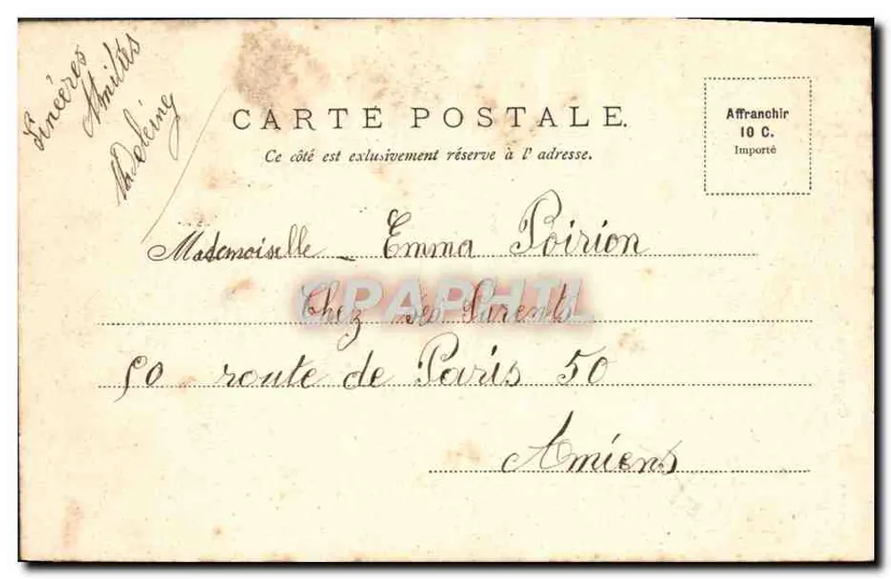 Amiens — Die picardischen Ehren, von G. de Forceville - Rückseite