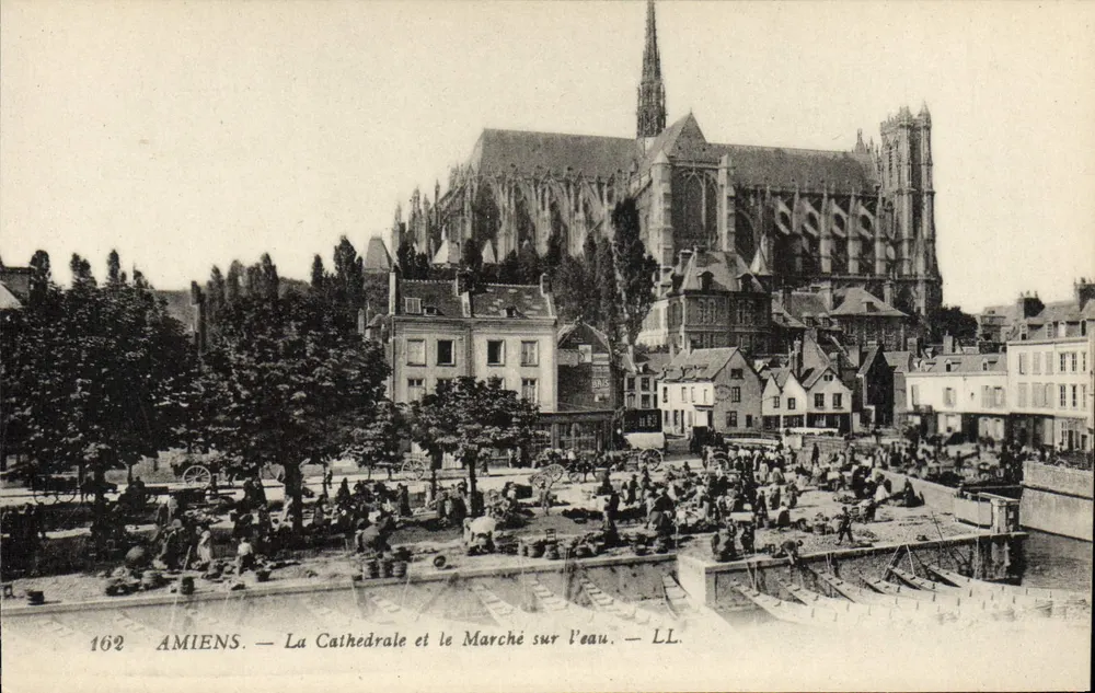 Amiens — Die Kathedrale und der Wassermarkt — LL, Nr. 162 - Vorderseite