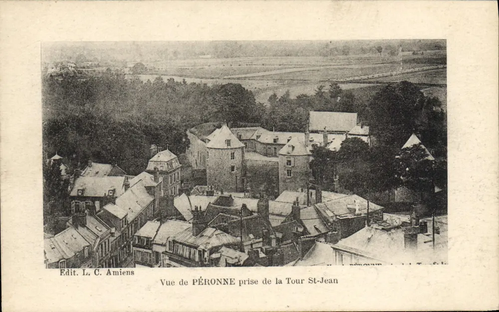 Ansicht von PÉRONNE vom St-Jean-Turm — Verlag L. C. Amiens - Vorderseite