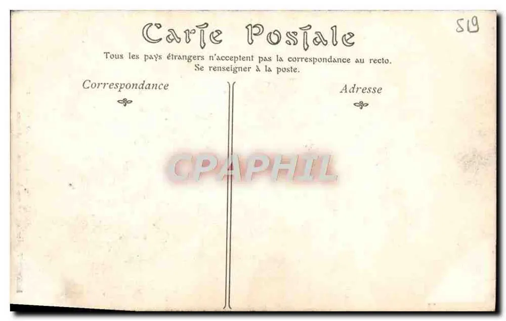 Amiens — A Igreja de São Honório — HERBOUT, papelaria, 19 rue de Noyon - Verso