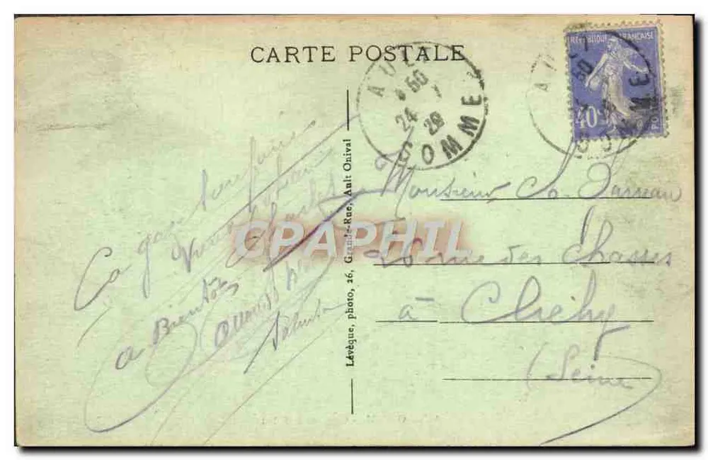 Ault-Onival - Pôr do Sol — editor desconhecido, número de série não visível - Verso