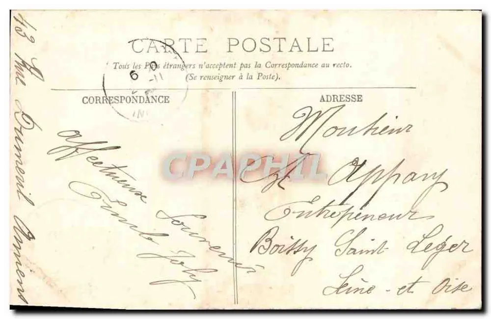 Amiens — Die Kathedrale und der Marobé am Orne — Verleger L.L. - Rückseite