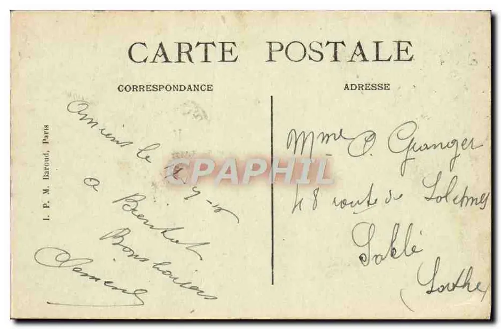 Amiens — O Hotel de Ville — Dupres, edição 9, rue des Trois-Cailloux - Verso