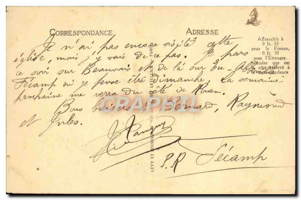 Amiens - A Catedral — Edição Dupire, n°96 - Verso